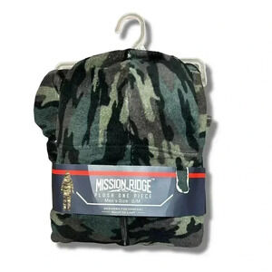 Mission Ridge Men's Camouflage Hooded One Piece Pajamas Size S